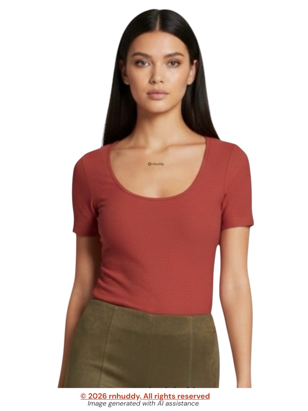 White House Black Market XS sienna Seamless Ribbed Tee